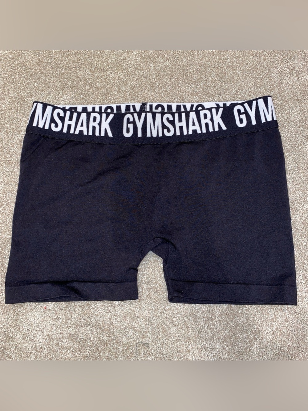 Gymshark Fit Seamless Black Shorts Women’s S  Logo Non Slip Waist Stretch Lift